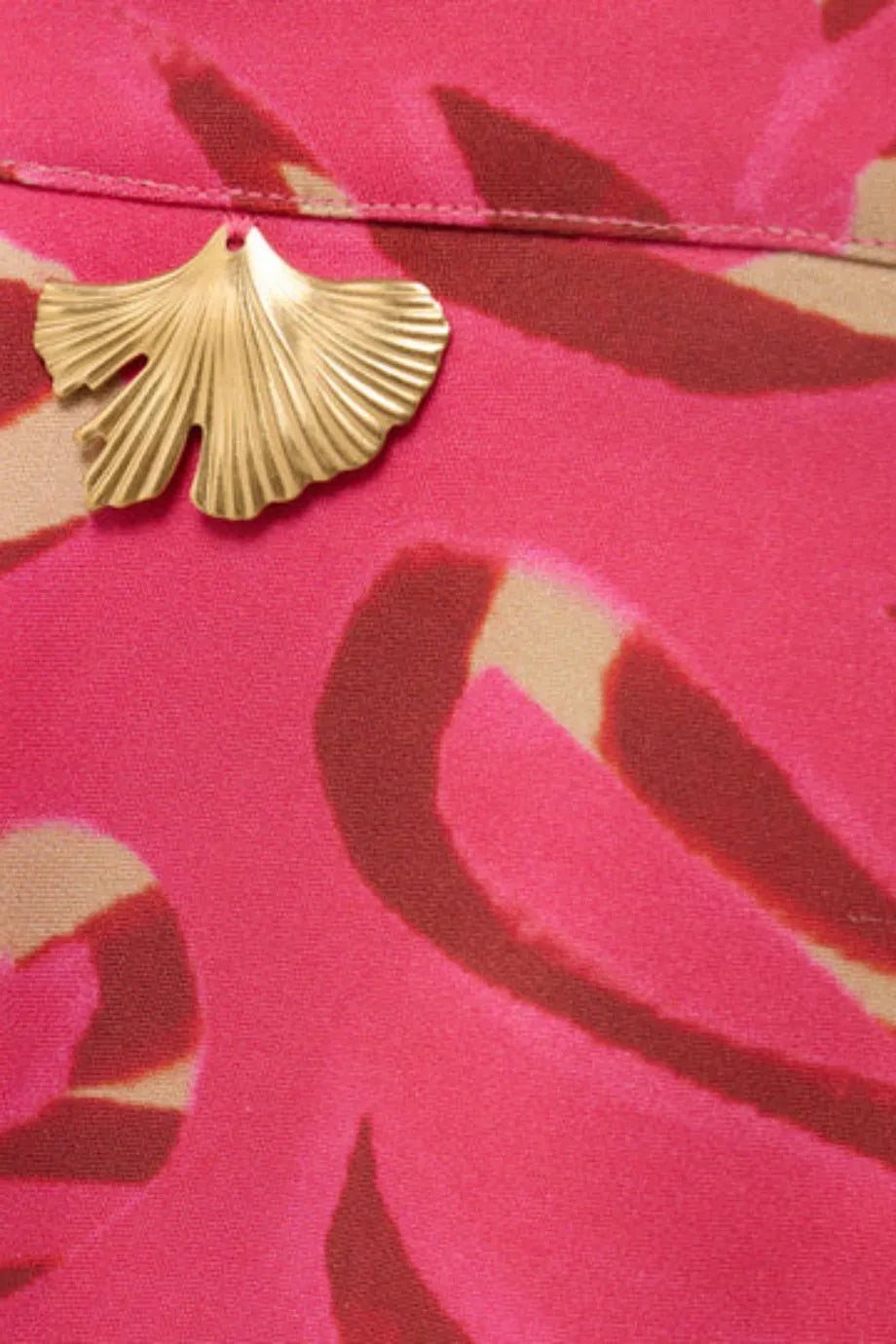 Ismene Sabra Patterned Silk Shorts in Pink