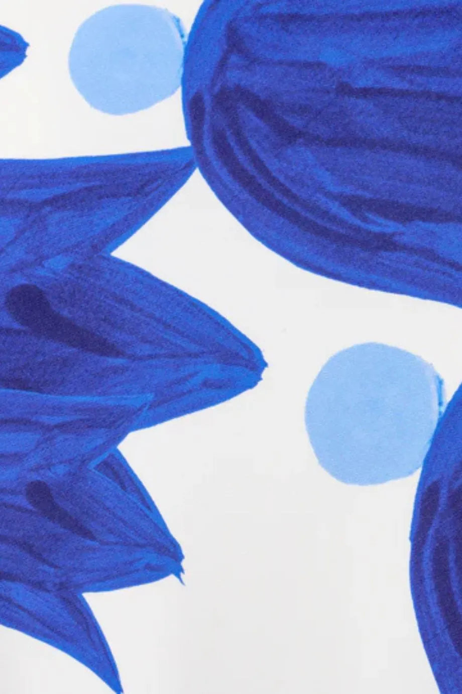Theano Sabra V Neck Silk Maxi Dress in Blue and White