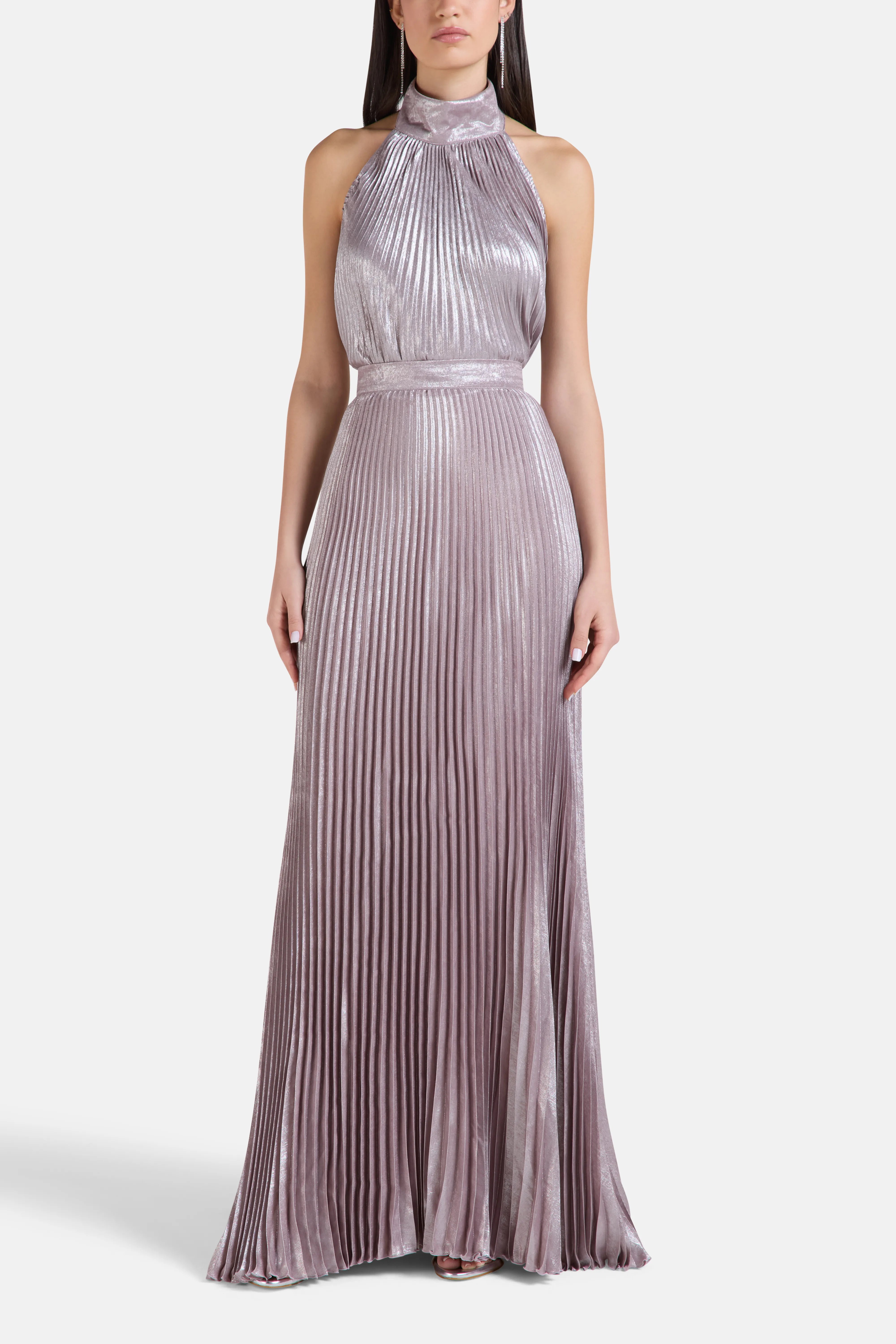 Gala Pleated Maxi Skirt in Pink