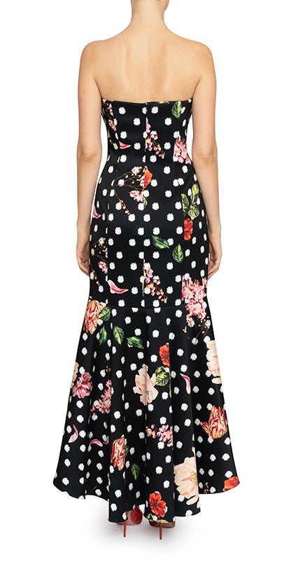 Strapless Polka Dot Dress