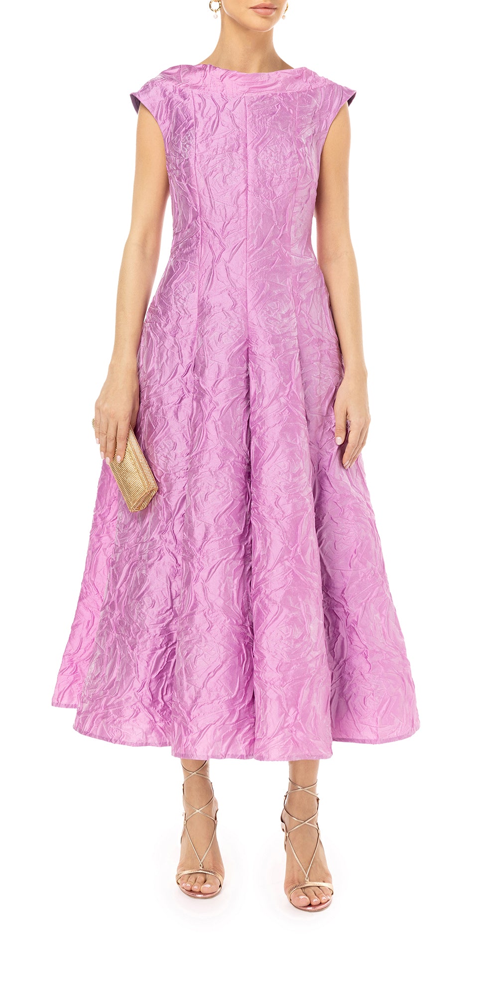 Rose Jacquard Midi Dress
