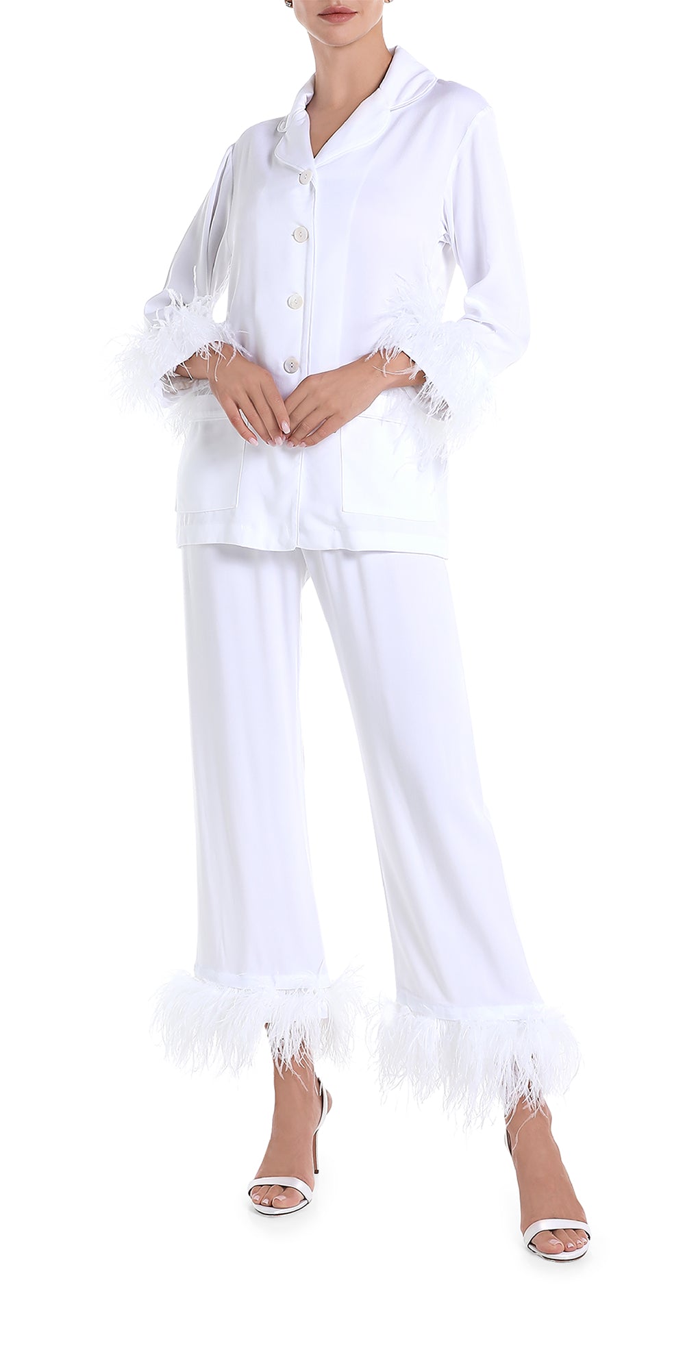 White Party Pajama Set