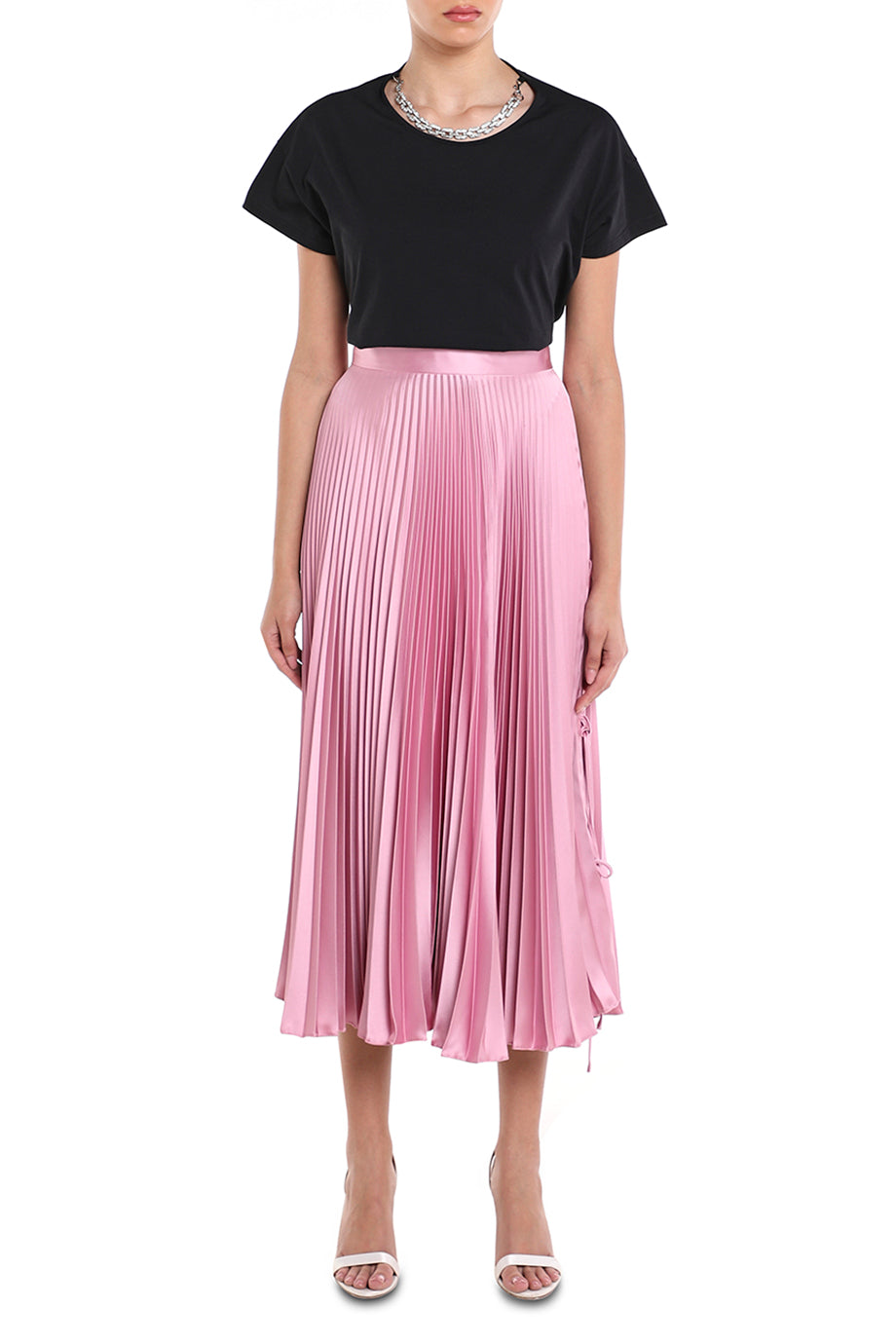 Pleated Skirt With Ties