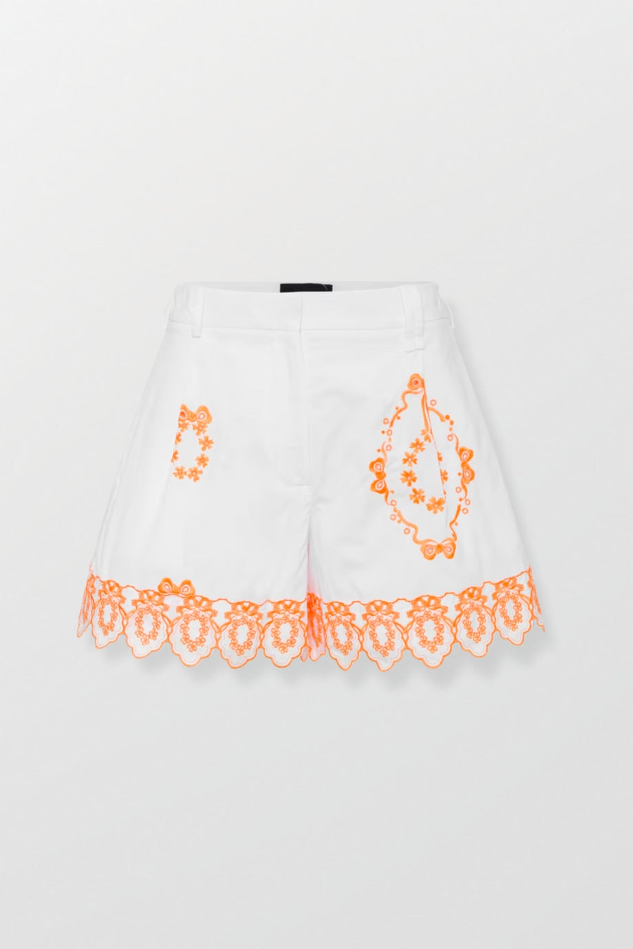 Embroidered Shorts With Trim
