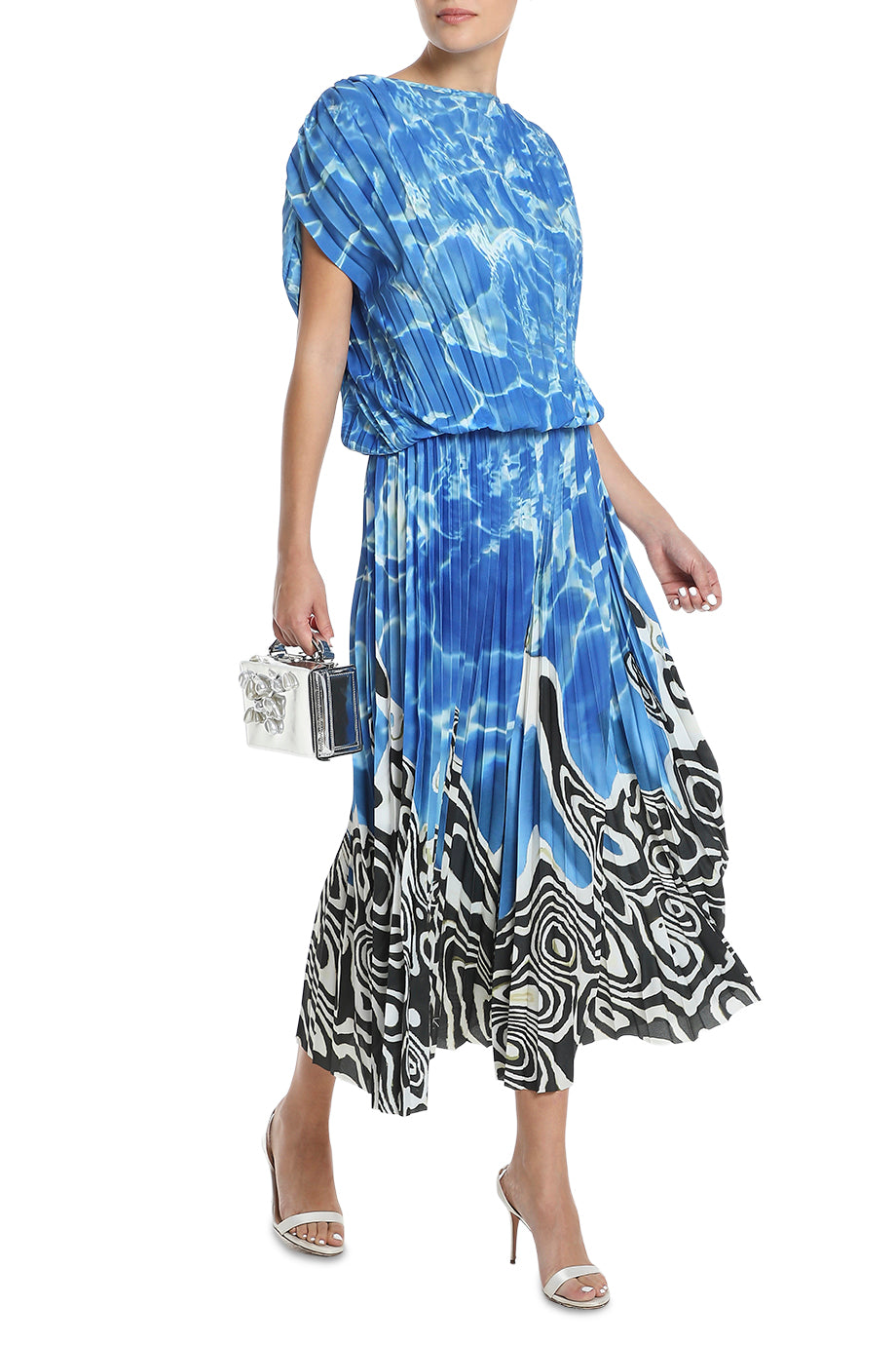 Printed Pleat Dress